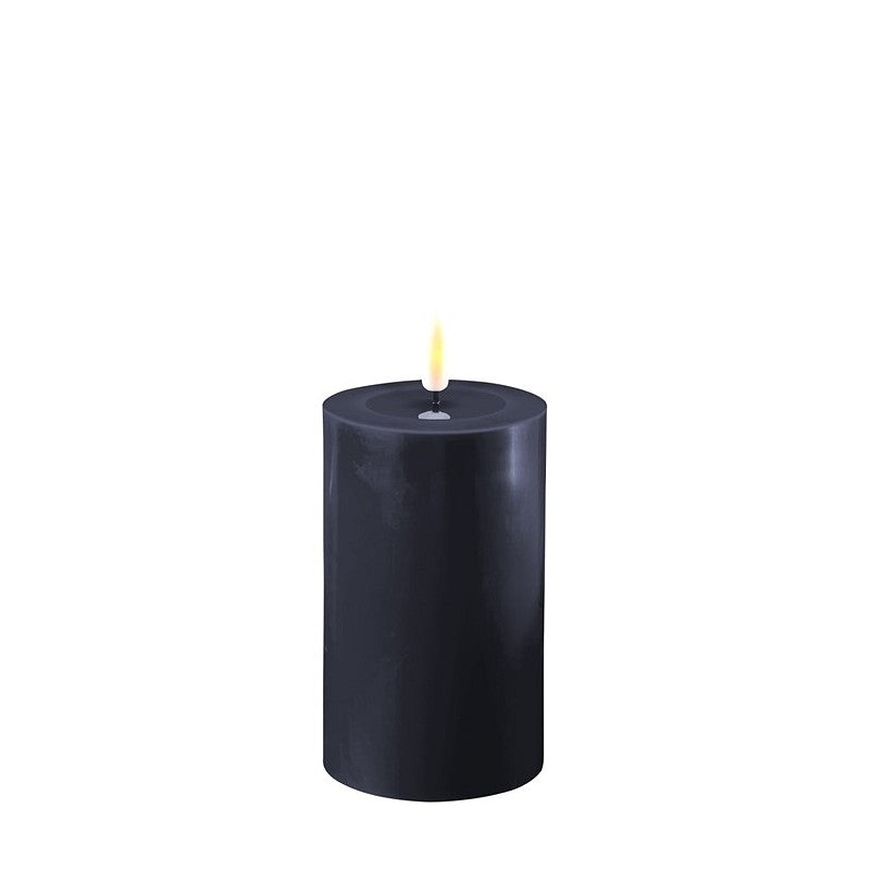 Royal Blue Real Flame LED Candle 7.5x12.5cm
