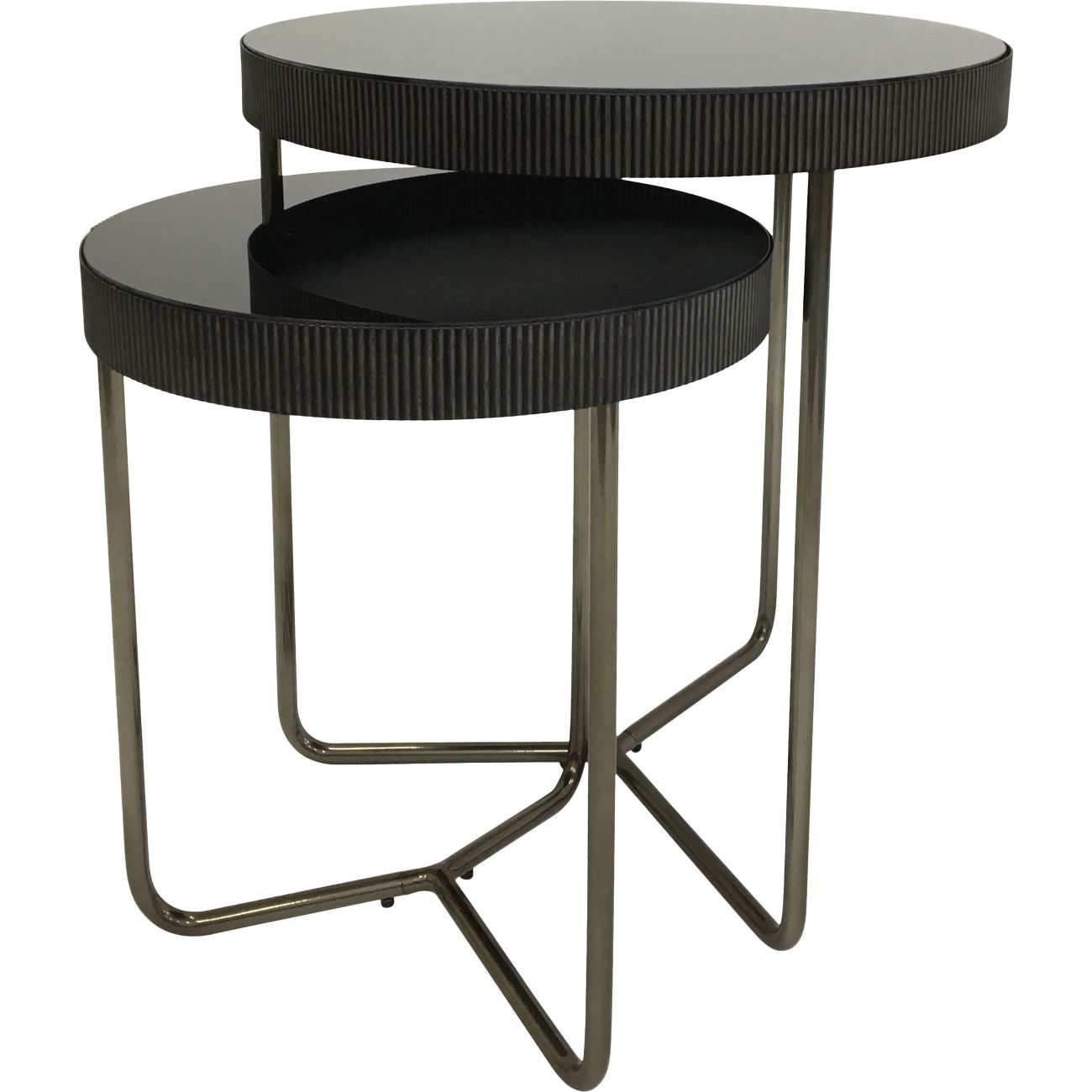 Wiener Antik-Goldatlas-Couchtisch mit Tablett