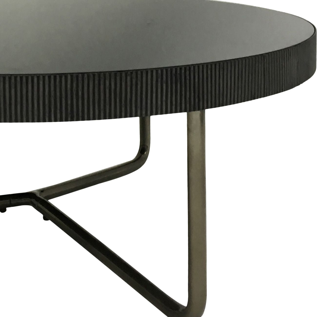 Table basse ronde Knightsbridge avec verre teinté noir