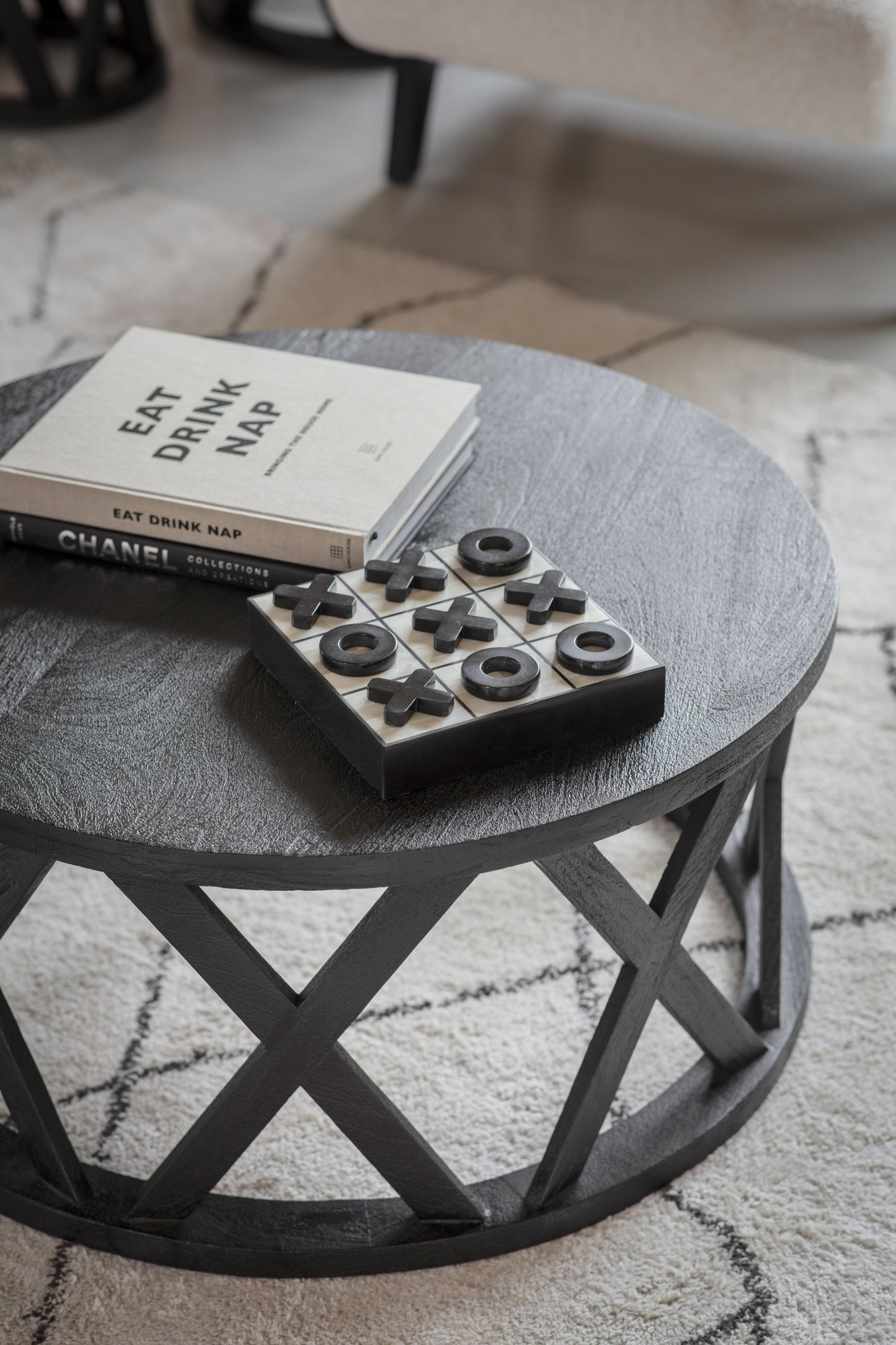 Cali Solid Wooden Coffee Table in Black
