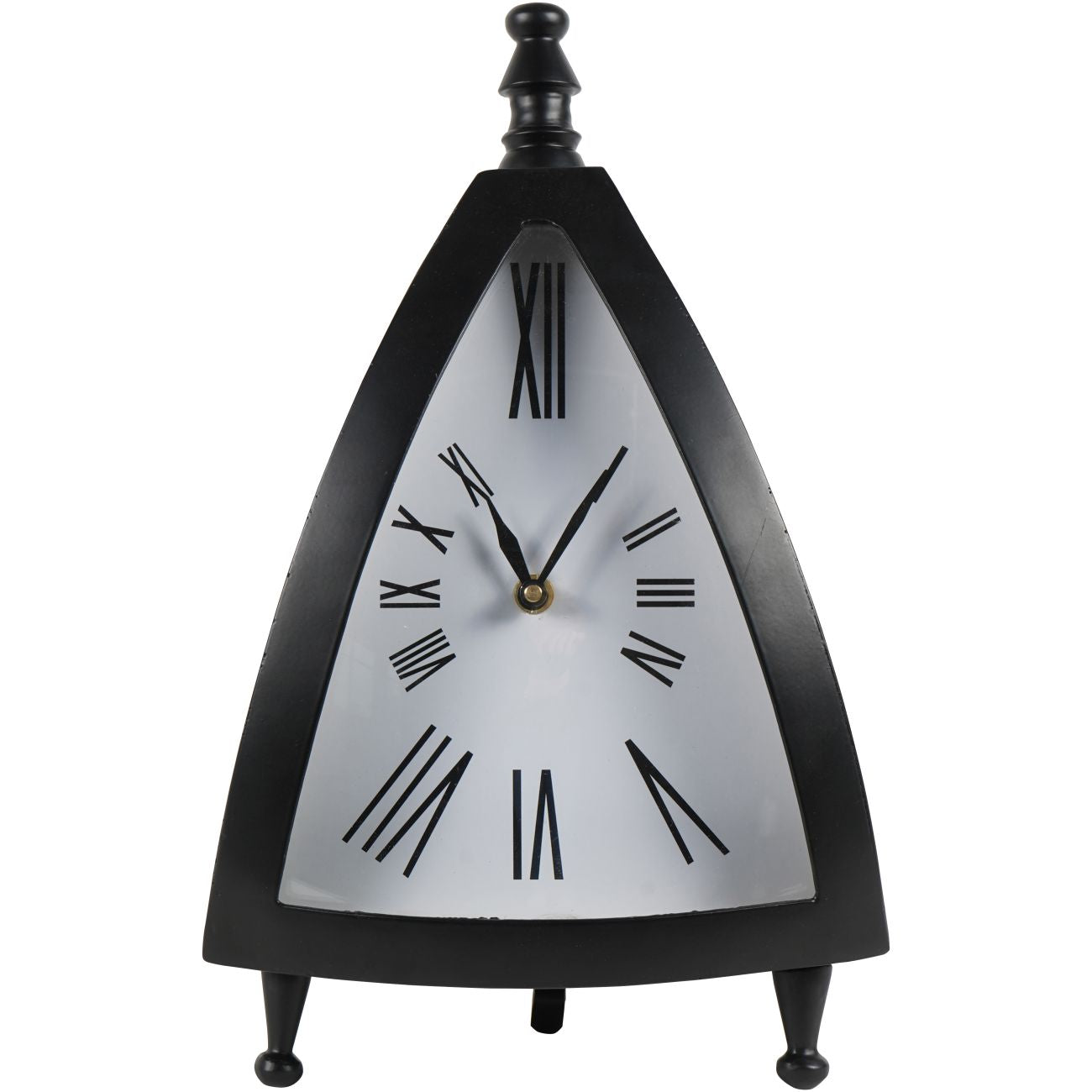 Pyramid Mantel Clock Black