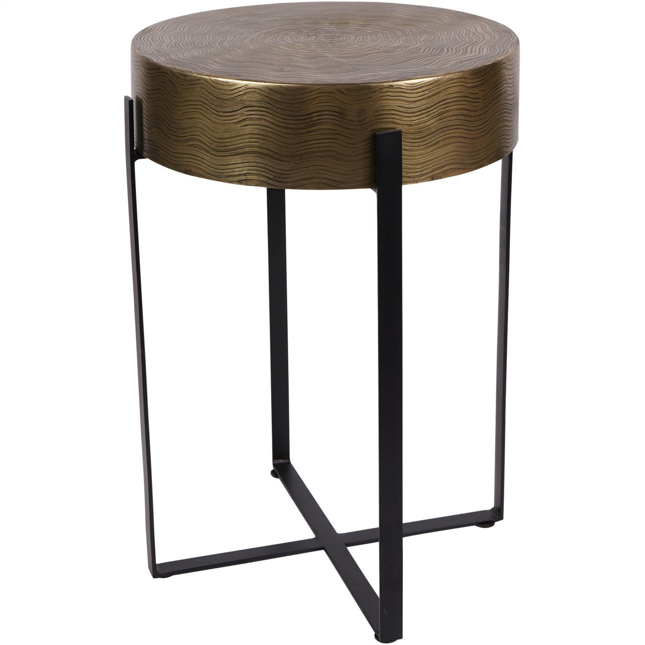 Wiener Antik-Goldatlas-Couchtisch mit Tablett