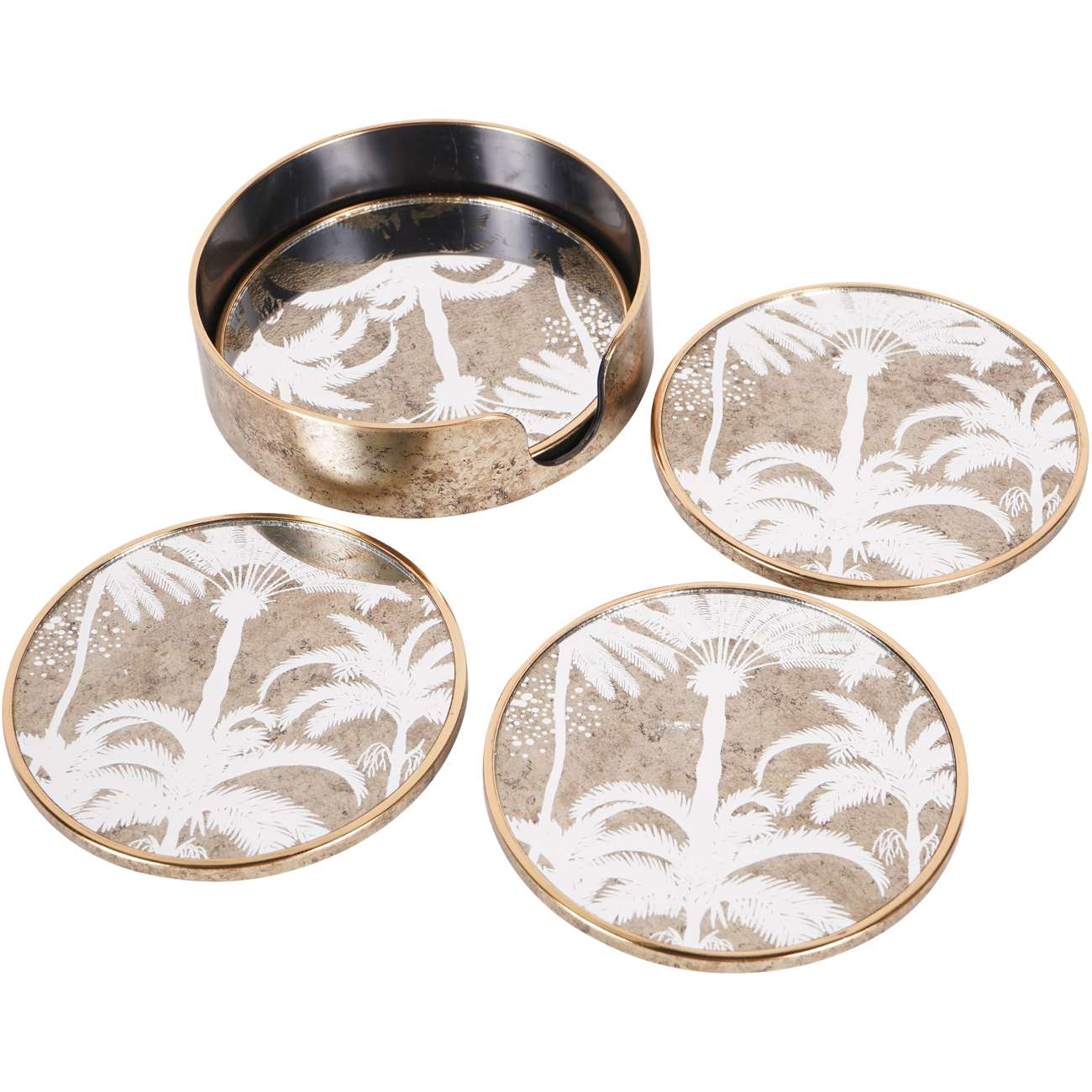 Palm Tree Coasters - Set of 4