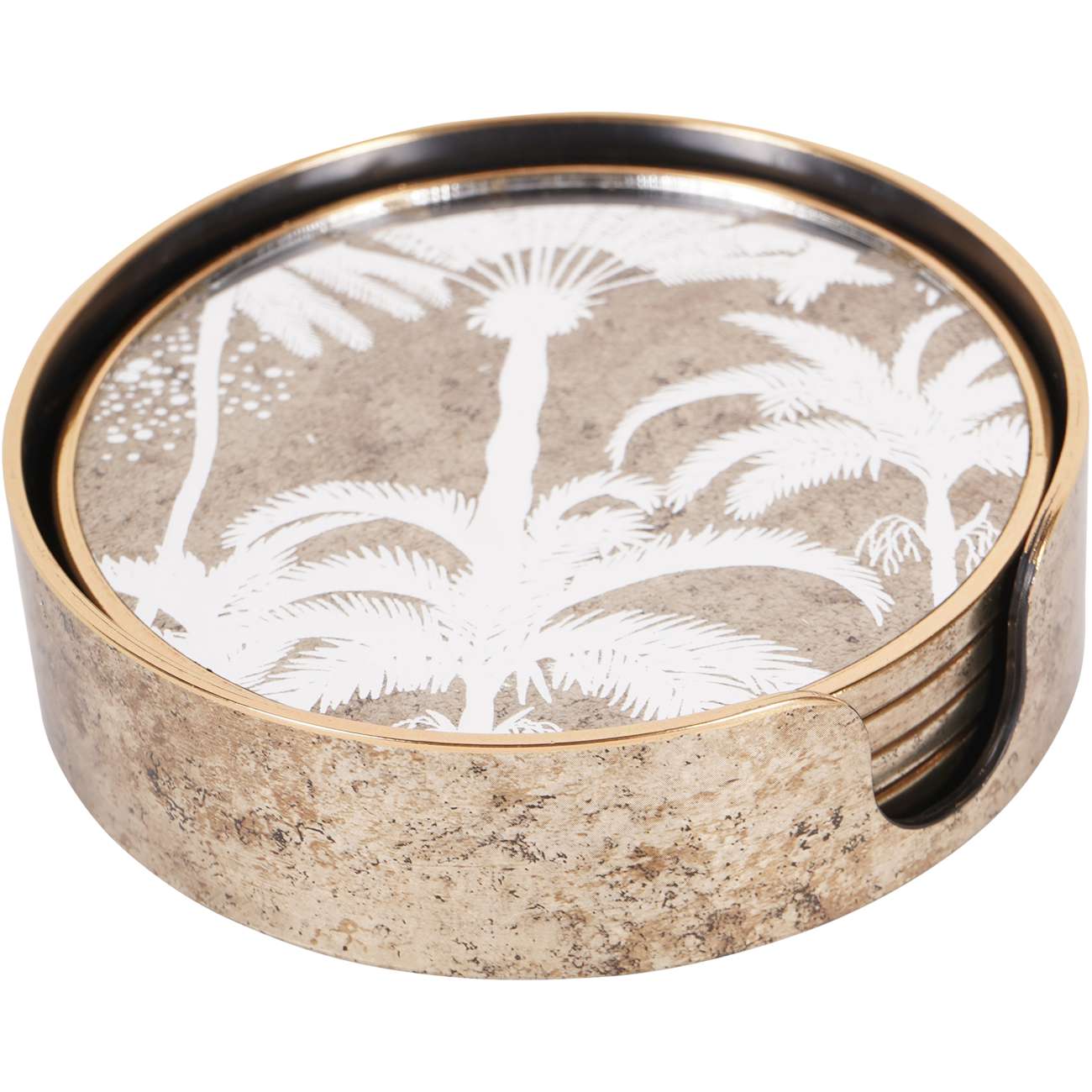 Palm Tree Coasters - Set of 4