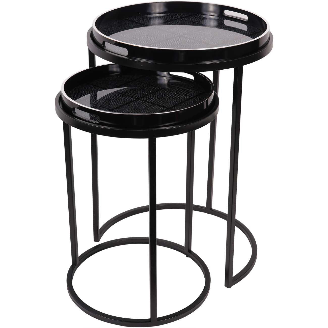 Wiener Antik-Goldatlas-Couchtisch mit Tablett