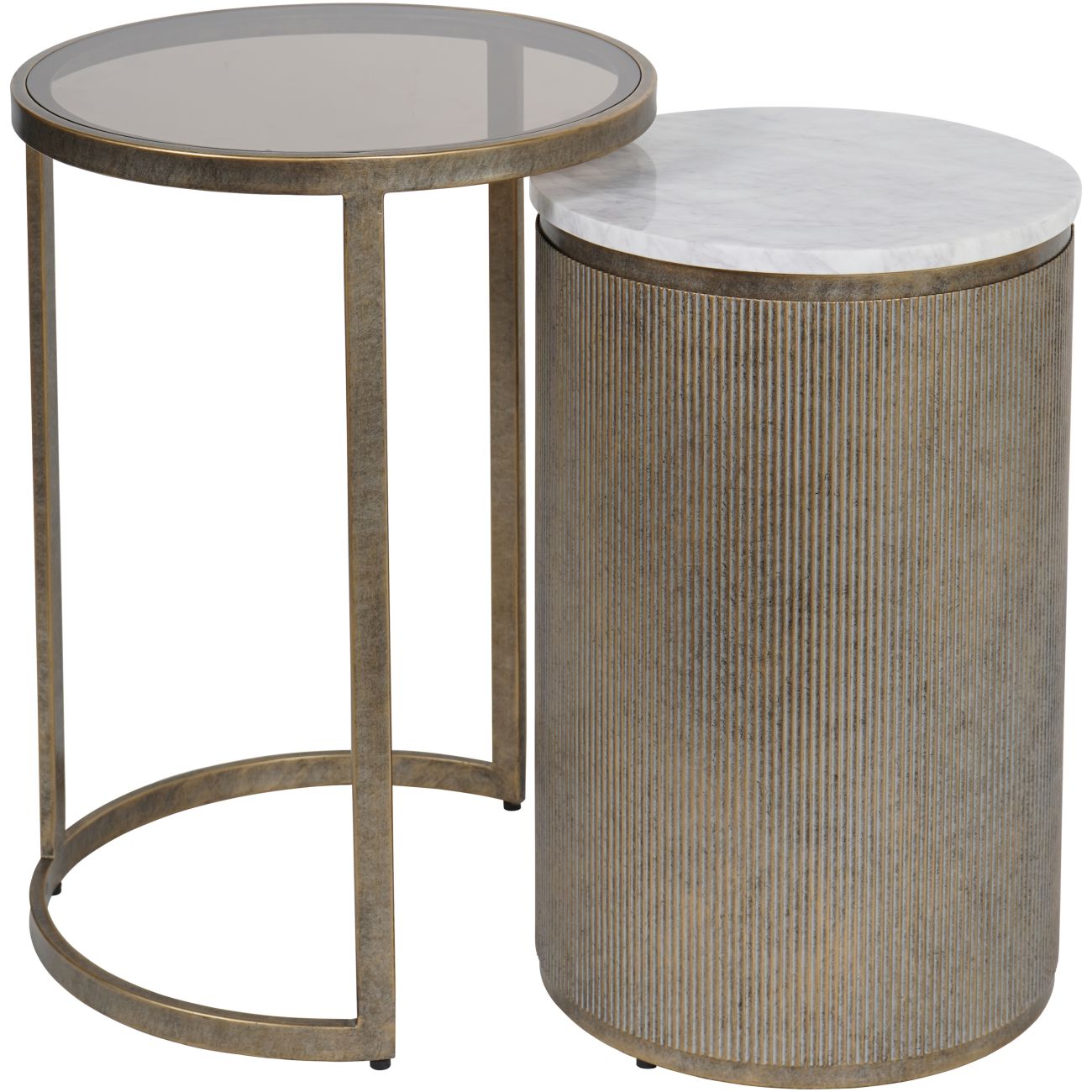 Wiener Antik-Goldatlas-Couchtisch mit Tablett