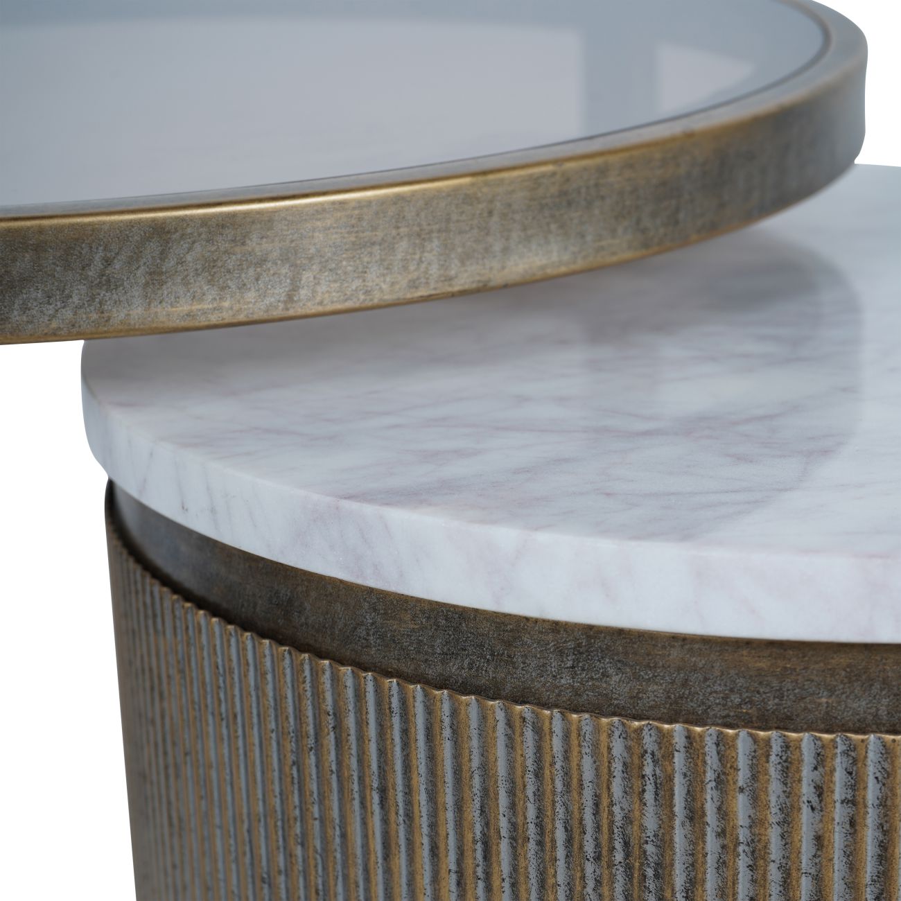 Wiener Antik-Goldatlas-Couchtisch mit Tablett