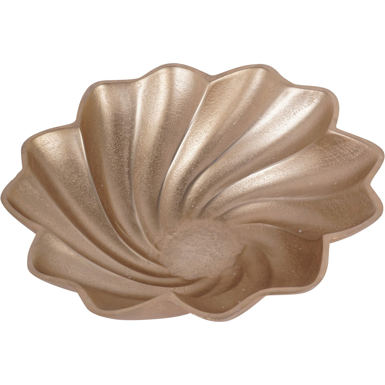 Marin Scallop Round Bowl Champagne Gold