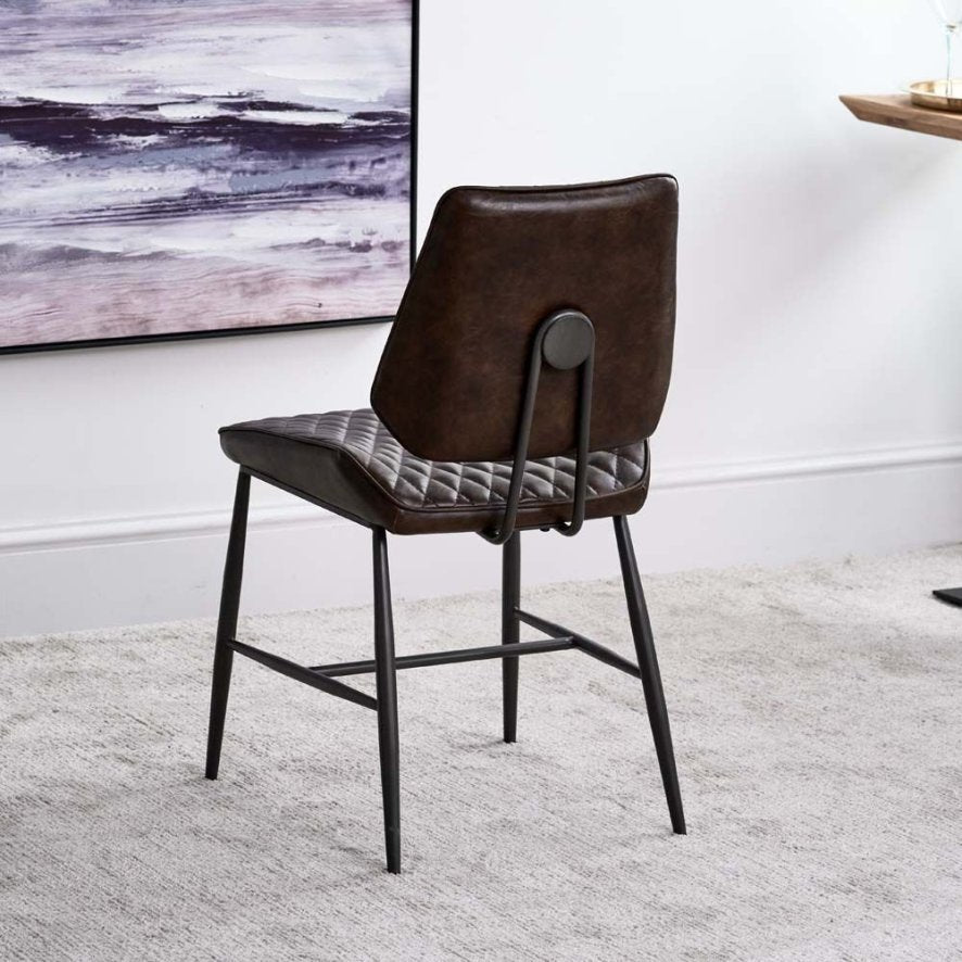 Dalton Dining Chair Dark Brown - Pair