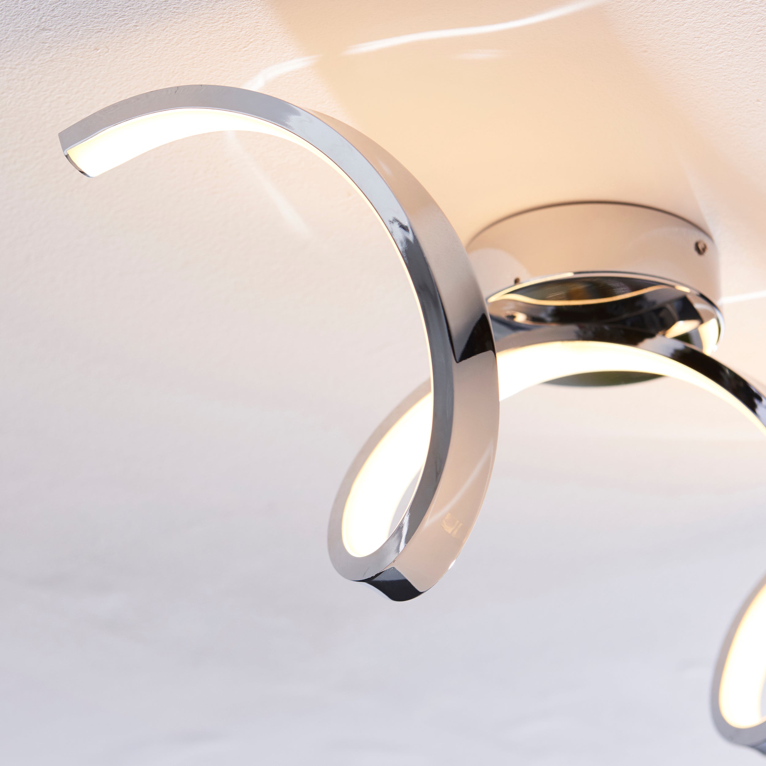 Chrome LED Semi Flush Bathroom Light