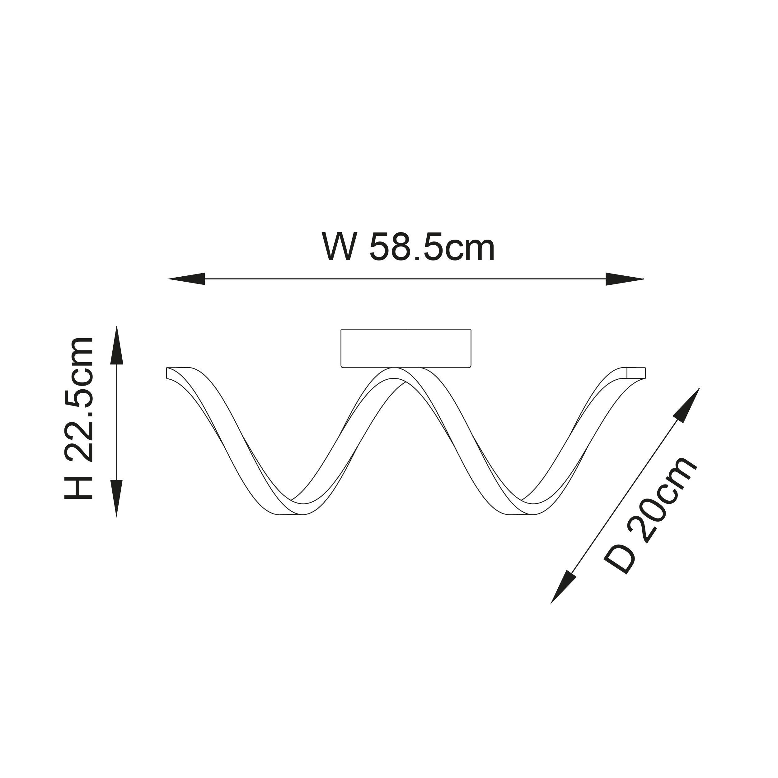 Chrome LED Semi Flush Bathroom Light