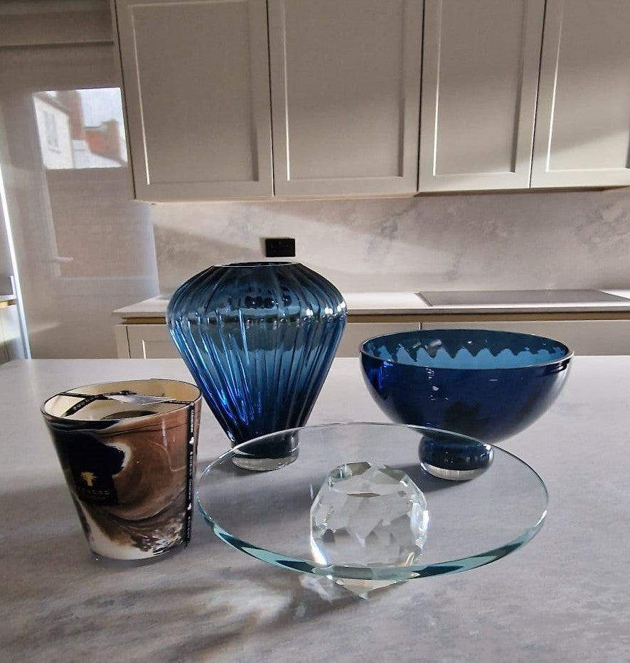 Crystal Lyn Blue Vase
