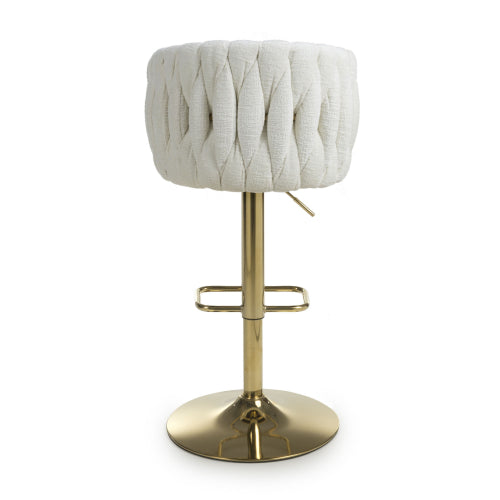 Barletta Linen Effect Cream Bar Stool - Pair