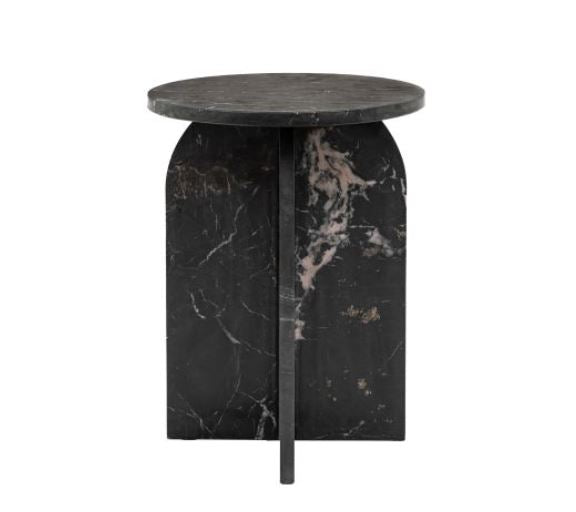 Black Marble Side Table