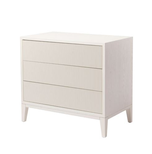 Alavus White Finish 3 Drawer Chest