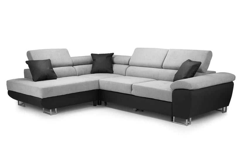 Loreta Sofabed Corner Black/Grey