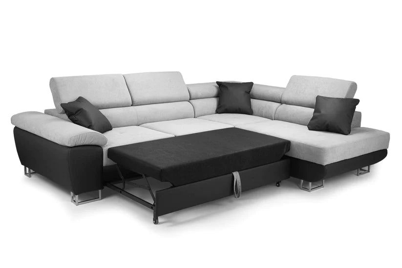 Loreta Sofabed Corner Black/Grey