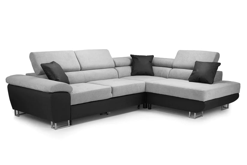 Loreta Sofabed Corner Black/Grey