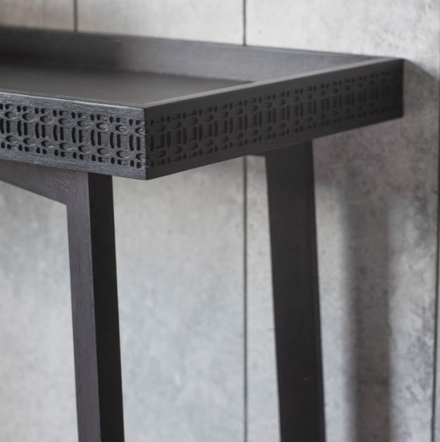 Boho Black Console Table