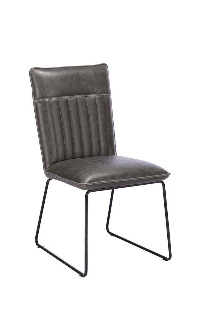 Copper Dining Chair Grey Pair