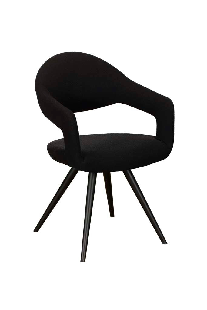Jasmine Armchair Black Boucle