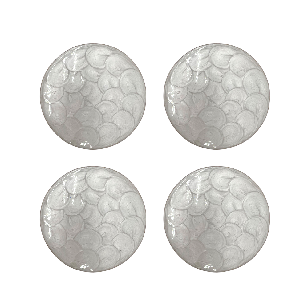 White Pearl Coasters - Set of 4