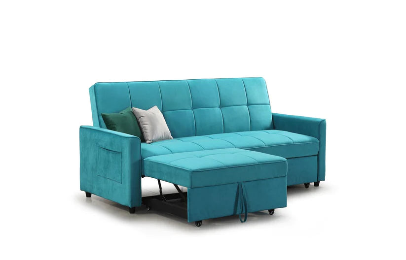 Enna Sofabed Plush 3 Seater Teal