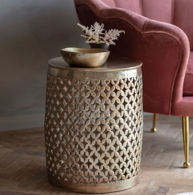 Ensemble de 2 tables d'appoint à plateau monochrome Swirl
