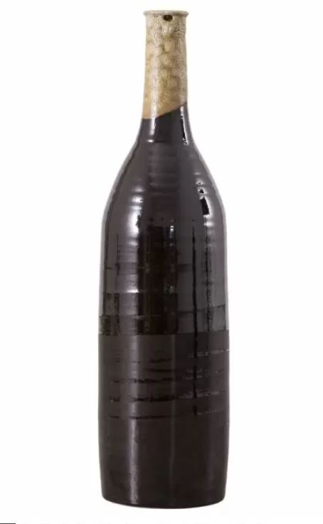 Bottle Vase Lava Black