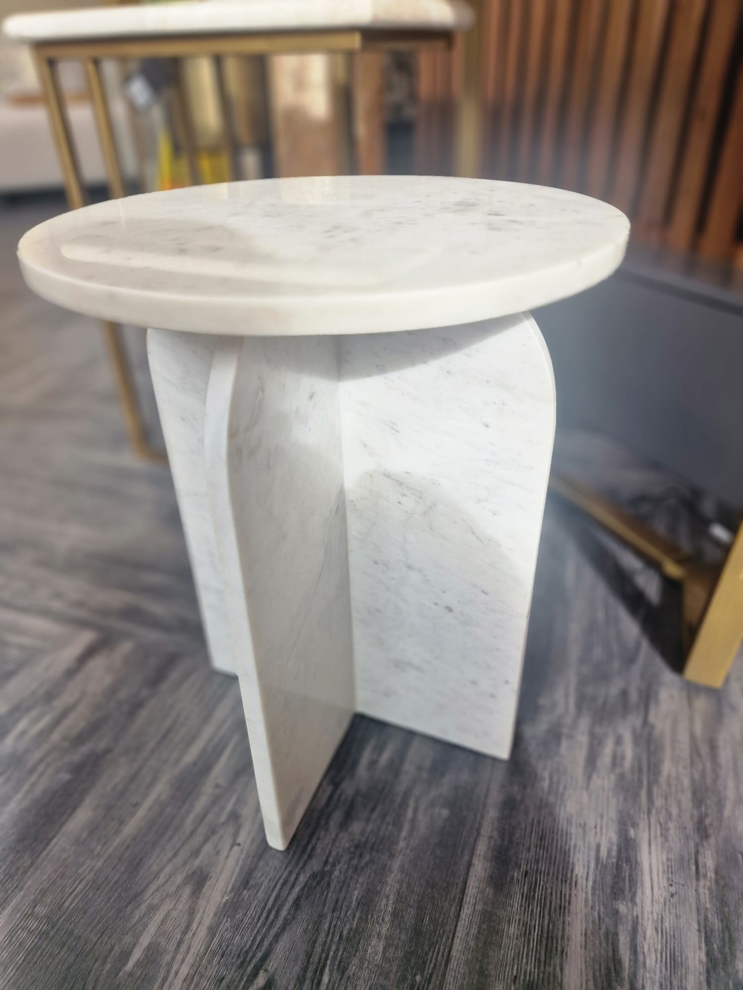 White Marble Side Table