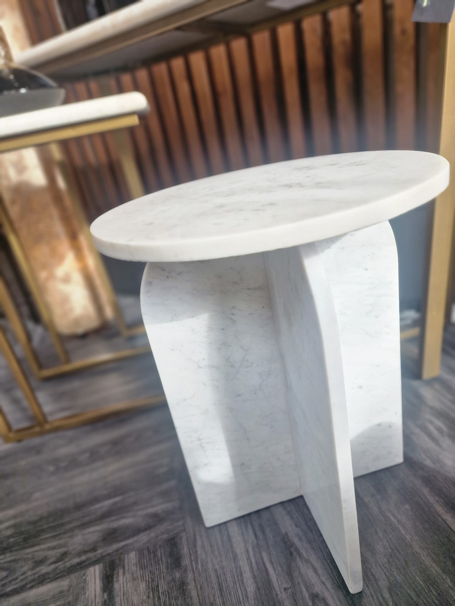 White Marble Side Table