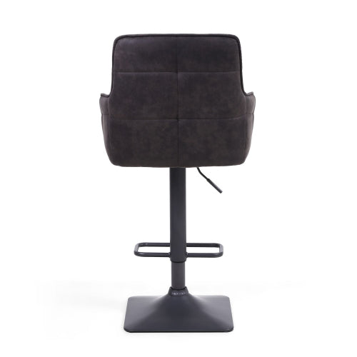 Cimiano Suede Effect Light Grey Bar Stool - Pair