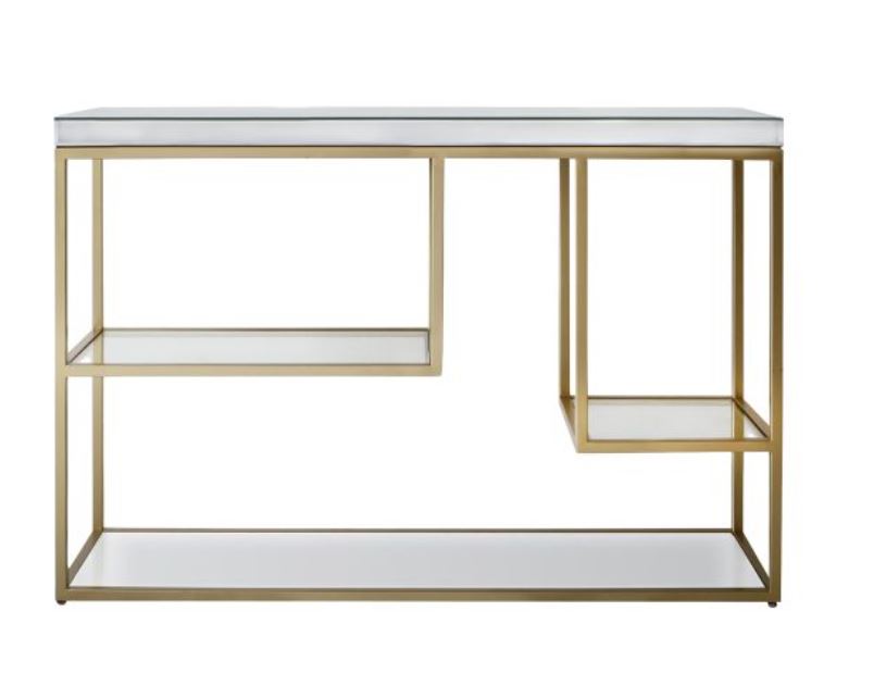 Pippard Champagne Console Table