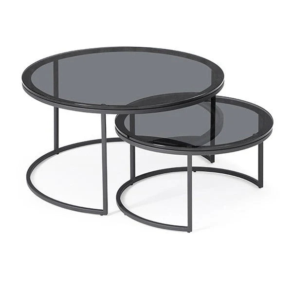 Wheel Coffee Table - Small - Glass