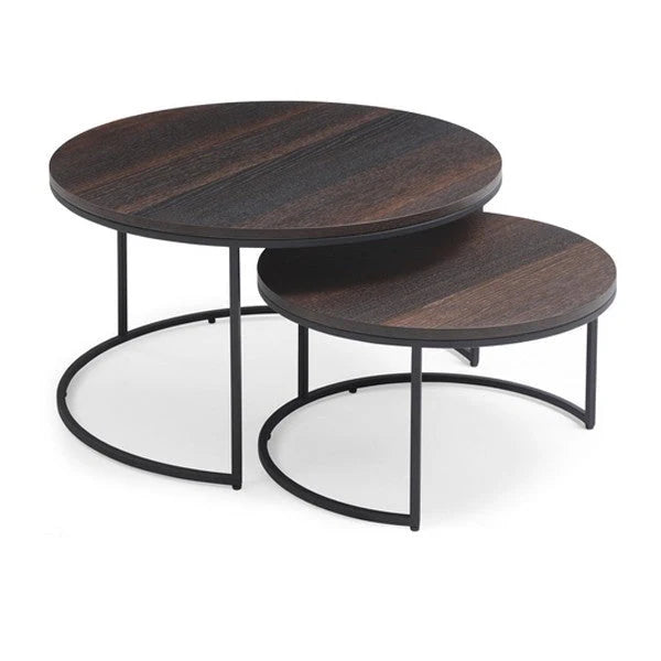 Wheel Coffee Table - Small - Dark Oak