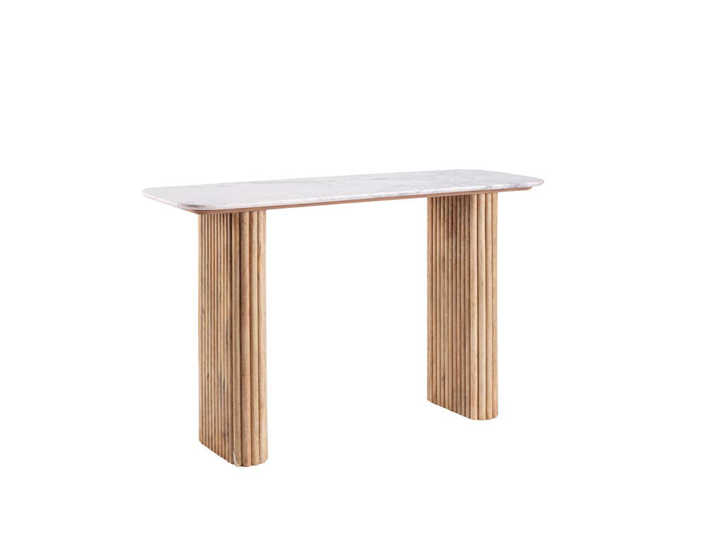 Reed Mango Wood Console Table