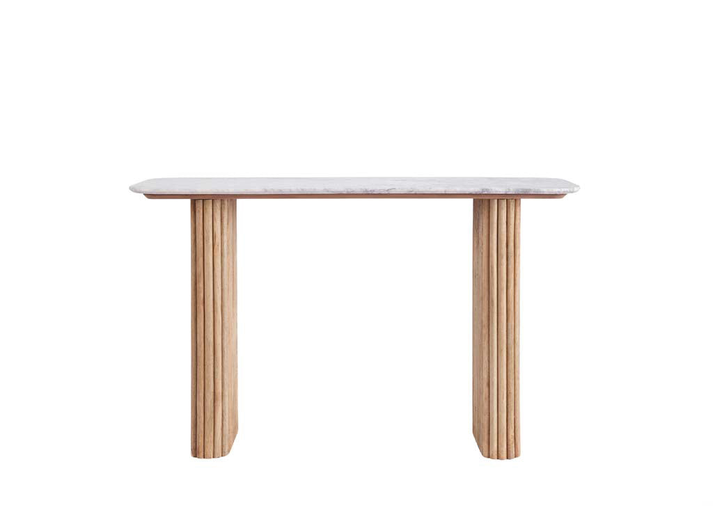 Reed Mango Wood Console Table