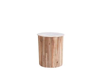 Reed Mango Wood Side Table