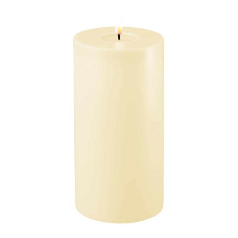 Cream Real Flame LED Candle 10x20cm