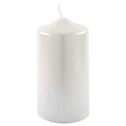 Pearlized White Candle 15cm
