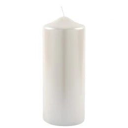 Pearlized White Candle 20cm