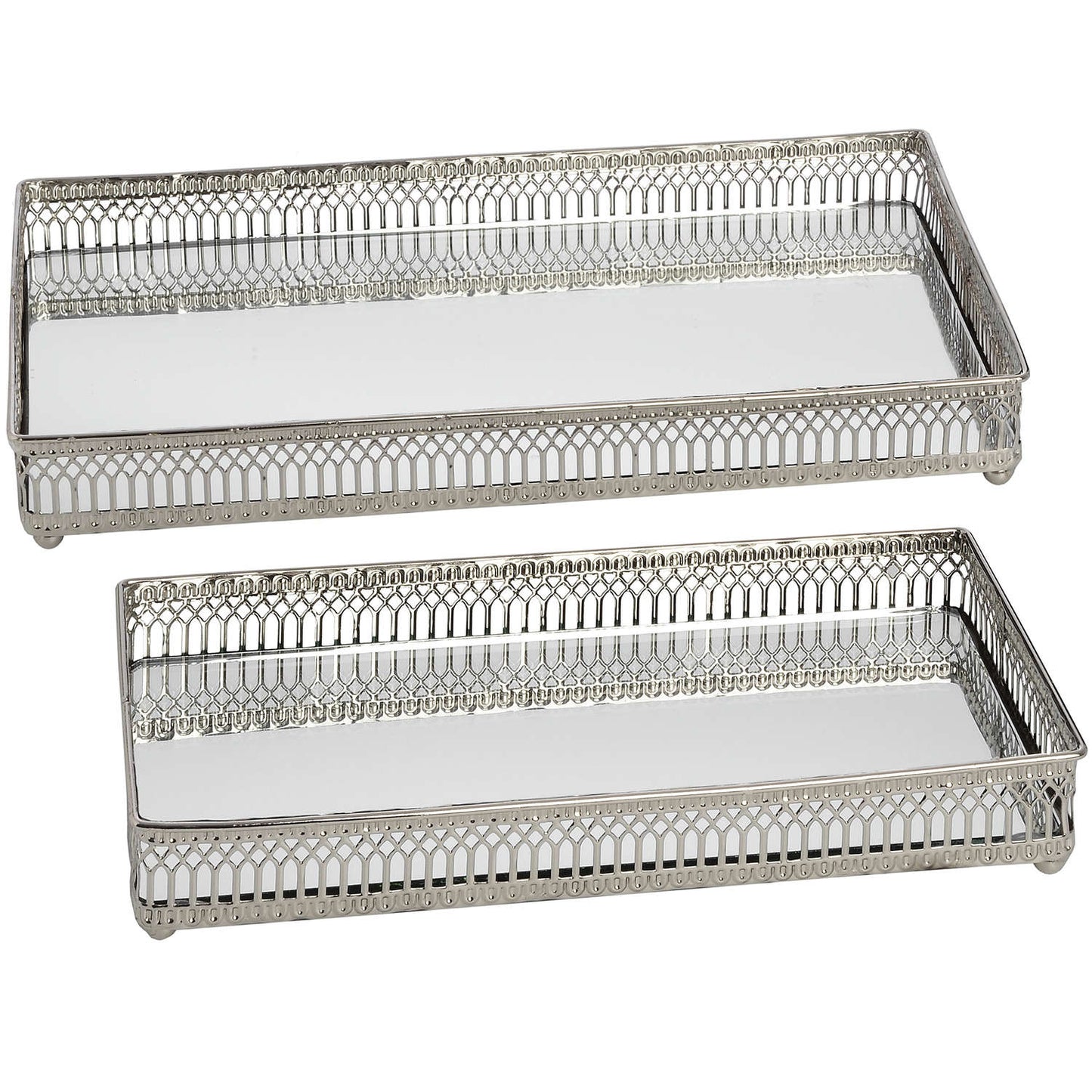 Rectangular Nickel Plated Tray Large