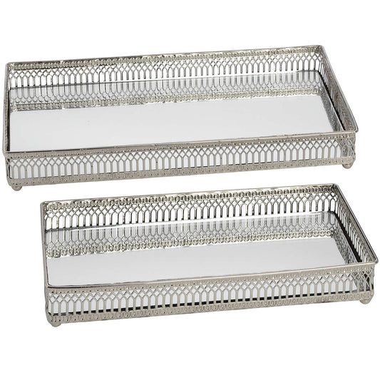 Rectangular Nickel Plated Tray Large