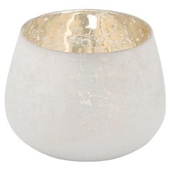 The Noel Collection large White Patterened Candle Holder