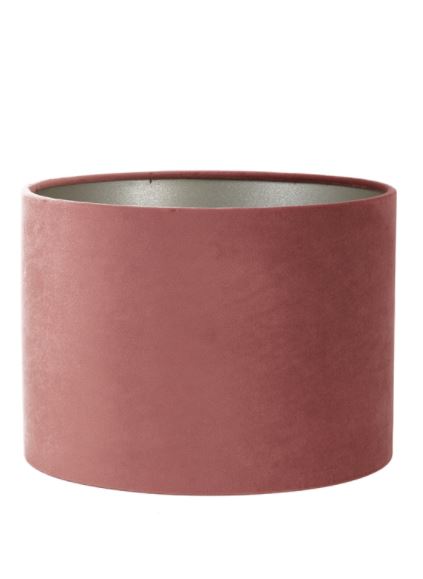 Shade cylinder VELOURS dusky pink 30-30-21 cm