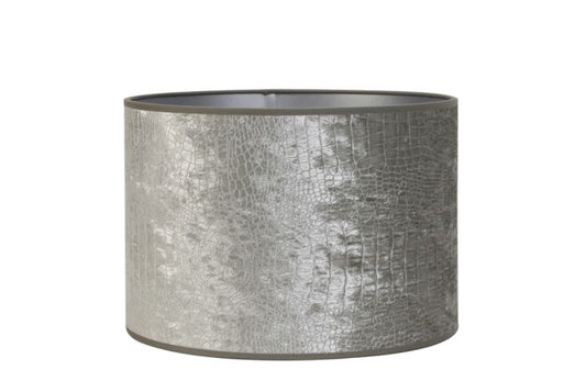 Shade Cylinder CHELSEA Velour Silver 50-50-38 cm