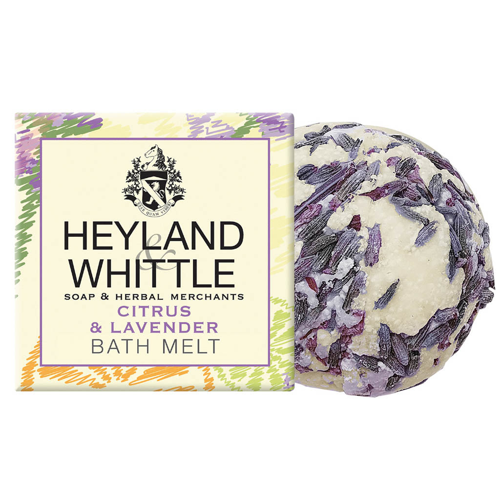 Badeschmelze mit Zitrusfrüchten und Lavendel, 40 g
