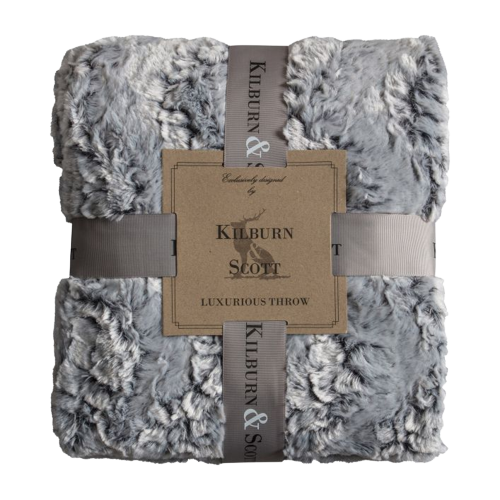 Kilburn Fur Throw Grey