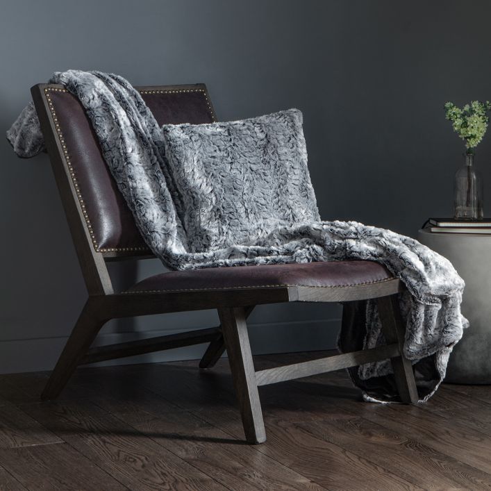 Kilburn Fur Throw Grey