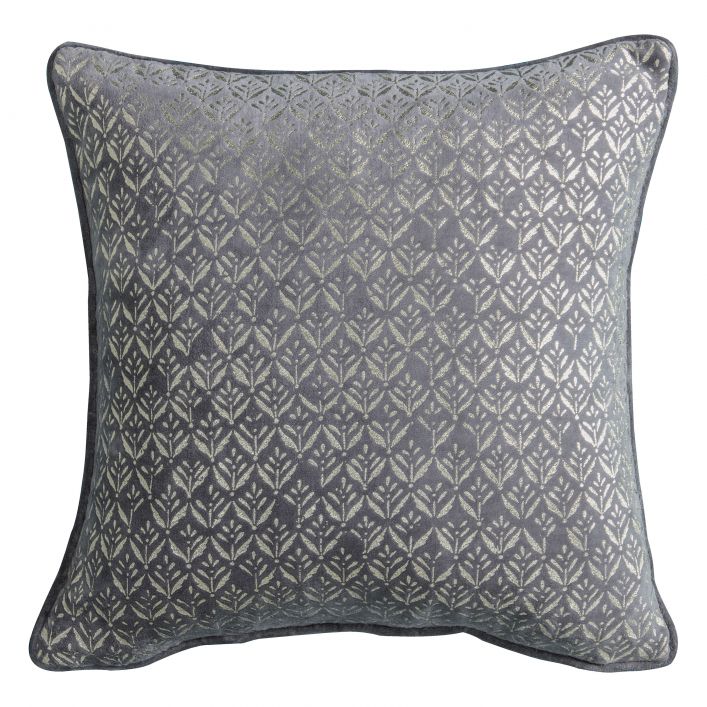 Germiston Grey Metallic Printed Cushion